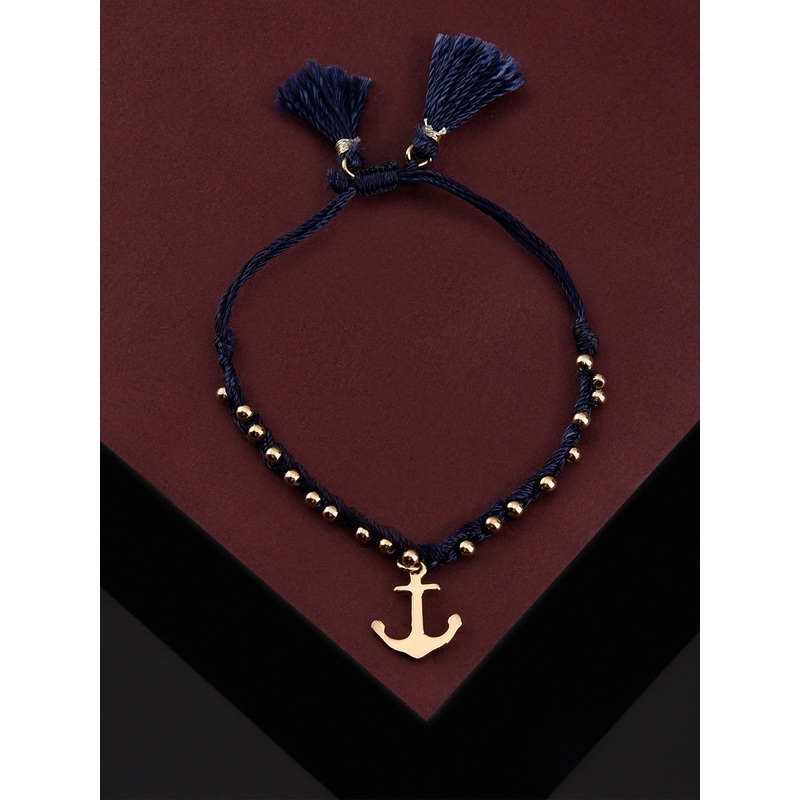 Accessorize London Women's St Ives Anchor Friendship Bracelet