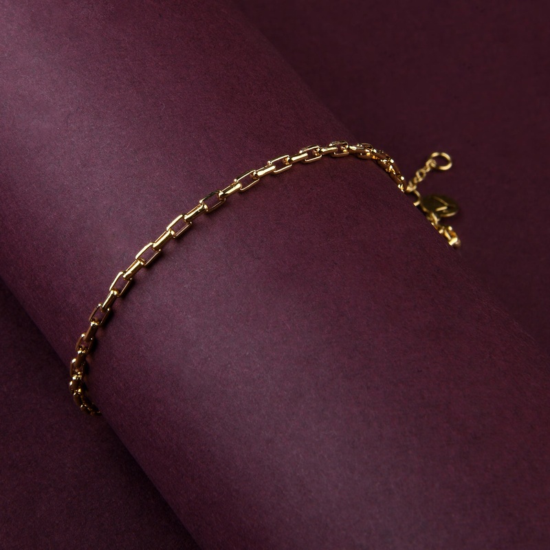 Real Gold Plated Chain Anklet For Women By Accessorize London