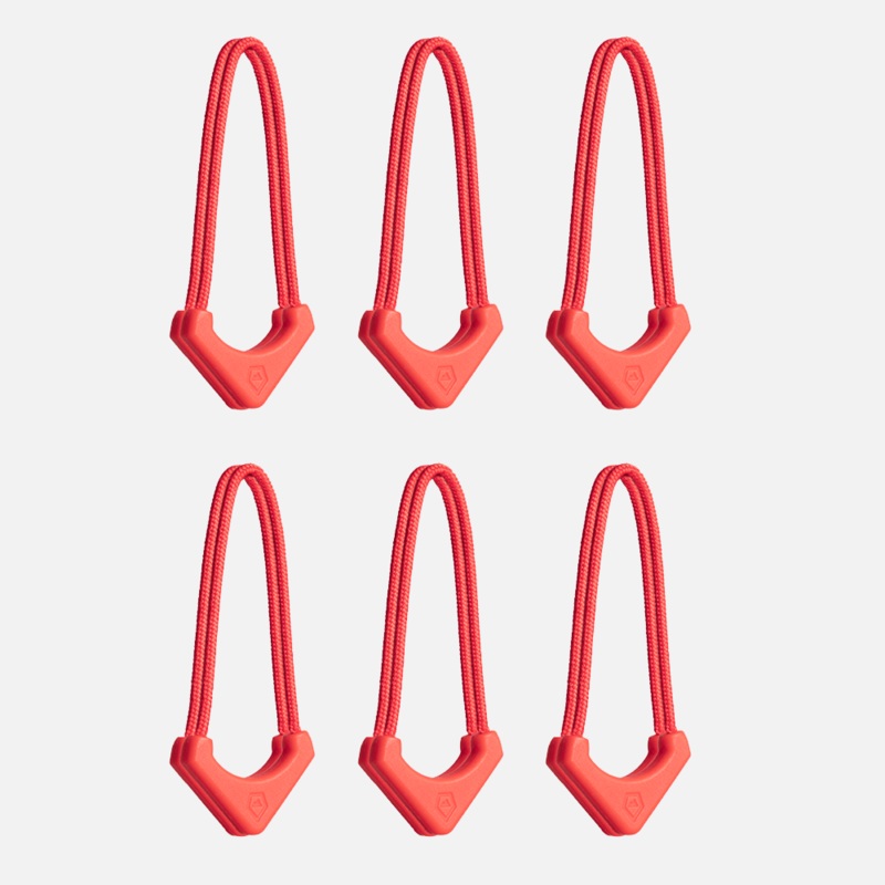 WORRYLESS Locking Zipper Pullers in Arches Red