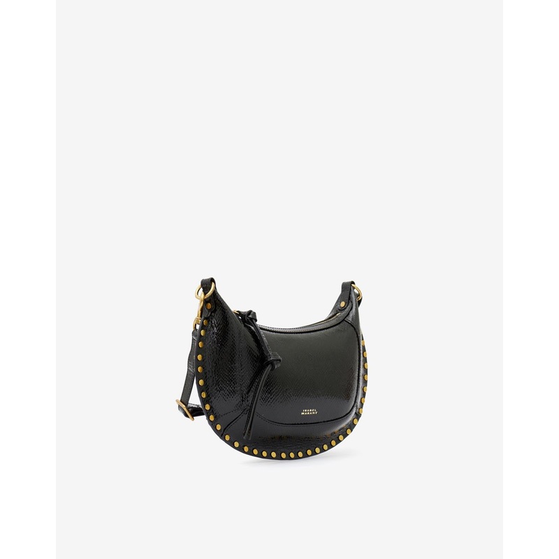 Oskan Moon Bag in python-effect leather