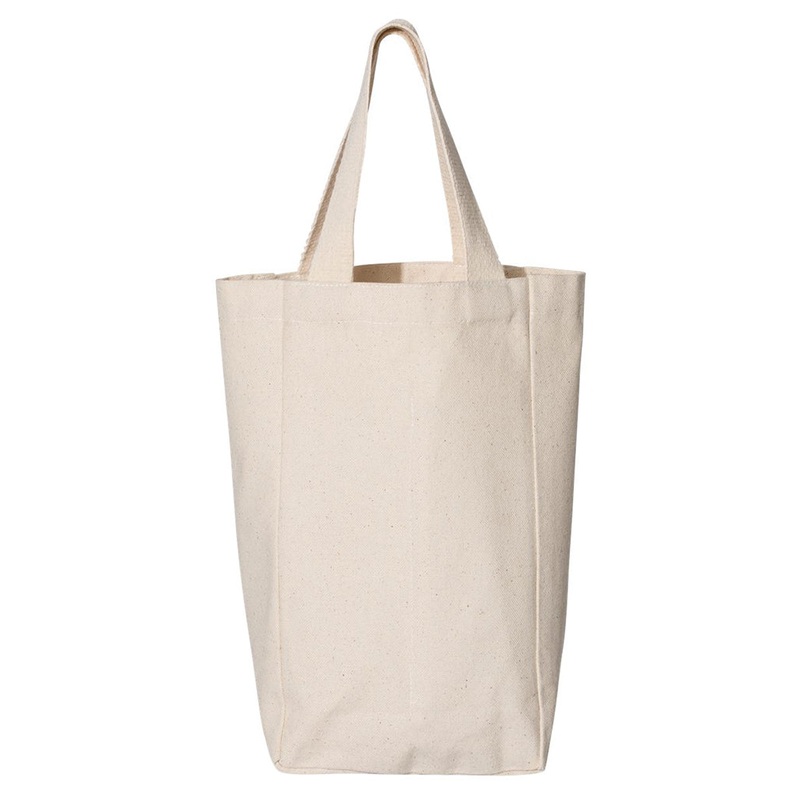 168 ct Canvas Double Wine Tote Bag-By Case