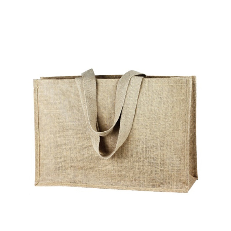 48 ct Extra Large Jute - Burlap Shopping Tote Bags - TJ879 - Case