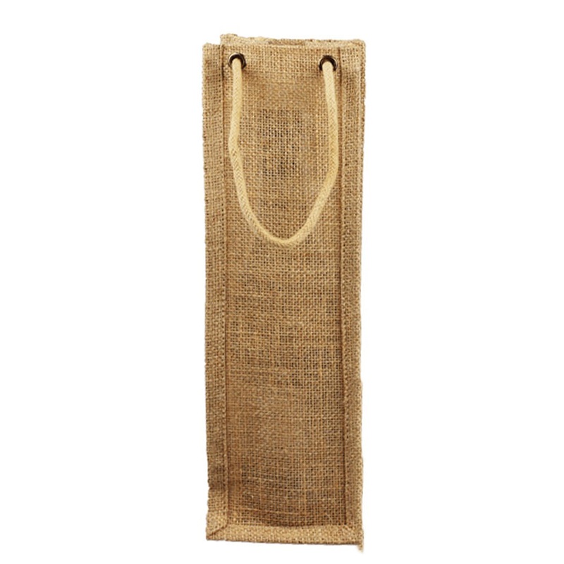 6 ct Single Bottle Jute Wine Bags / Burlap Wine Bags with Rope Handles - By Bundle