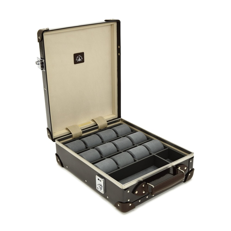 Caviar  12-Slot Watch Case | Caviar/Chocolate