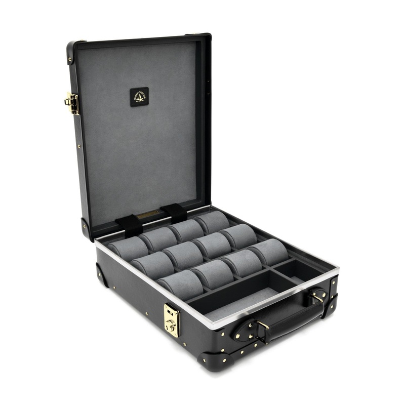 Centenary  12-Slot Watch Case | Black/Black/Gold