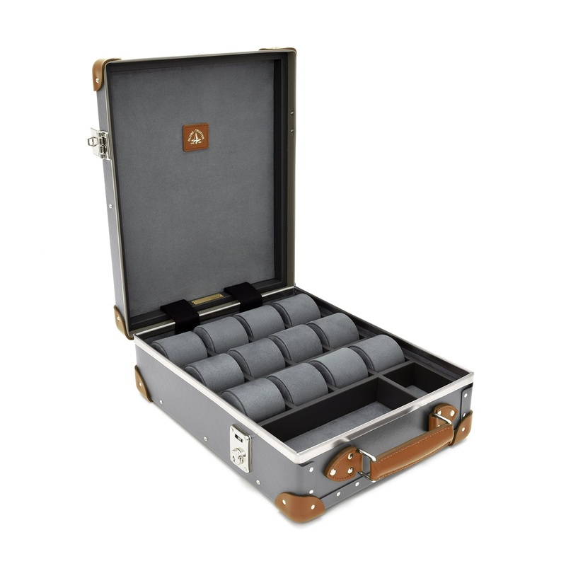 Centenary  12-Slot Watch Case | Grey/Caramel