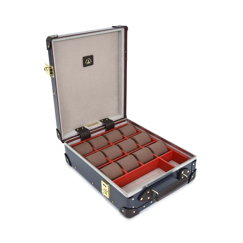Centenary  12-Slot Watch Case | Navy/Cocoa