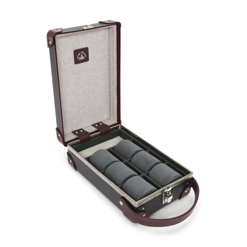 Centenary  6-Slot Watch Case | Brown/Burgundy