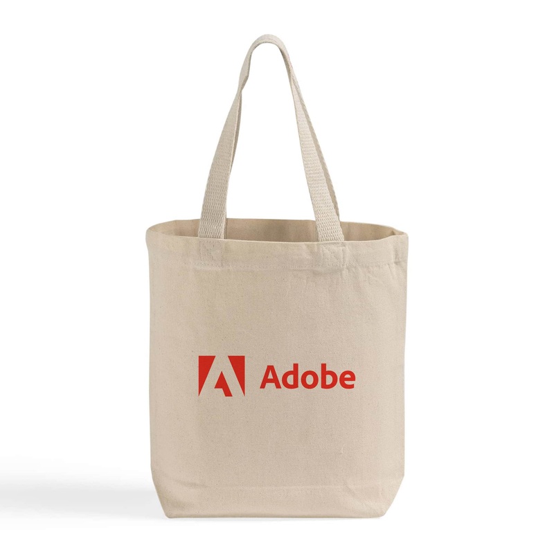 Custom Tote Bags Small 12 in Canvas Tote Bag with Your Logo