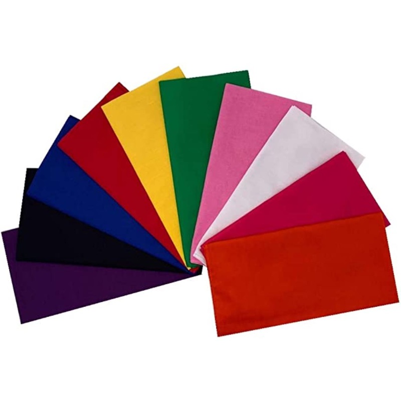 Polyester Solid Color Economical Bandana