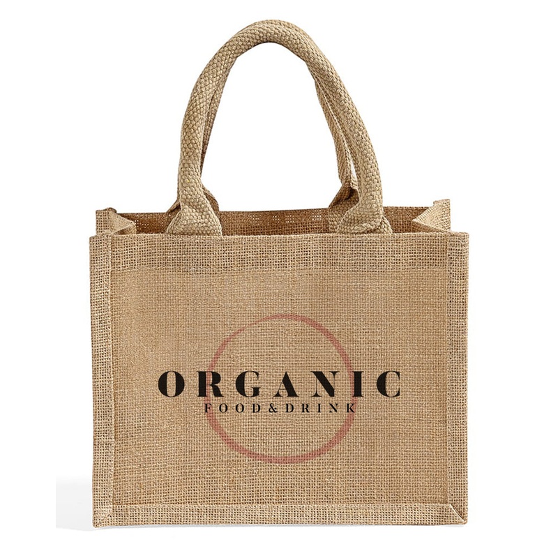 Rustic Wedding Favor Burlap Bags - Customized Canvas Tote Bags With Your Logo - TJ908