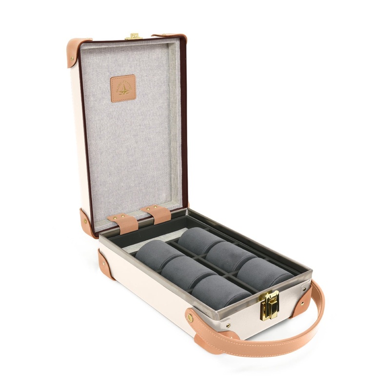 Safari  6-Slot Watch Case | Ivory/Natural