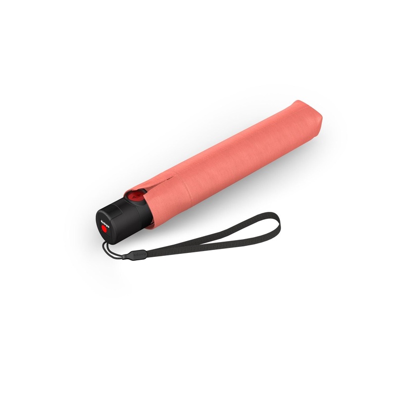 Knirps U.200 Ultraslim Duomatic (UV Protection) - Salmon / Black Inner Coating