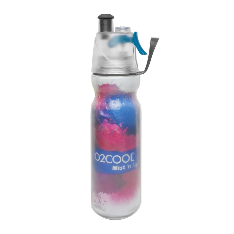 O2COOL Arctic Squeeze Mist 'N Sip Insulated Water Bottle 20oz (Watercolor B)
