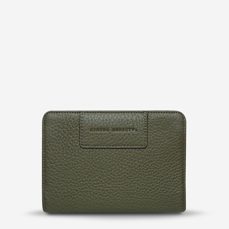 Status Anxiety Popular Problems Leather Wallet - Khaki