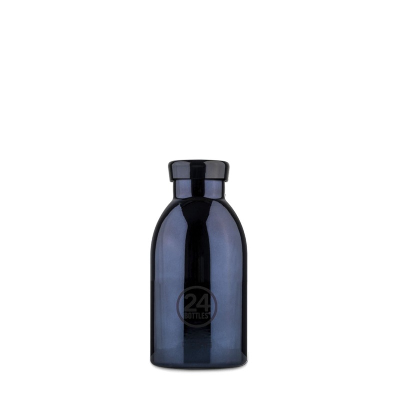 24 Bottles Clima 330ML Insulated Water Bottle (Chrome) - Black Radiance