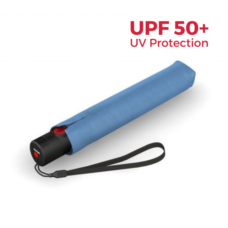 Knirps U.200 Ultraslim Duomatic (UV Protection) - Blue / Black Inner Coating