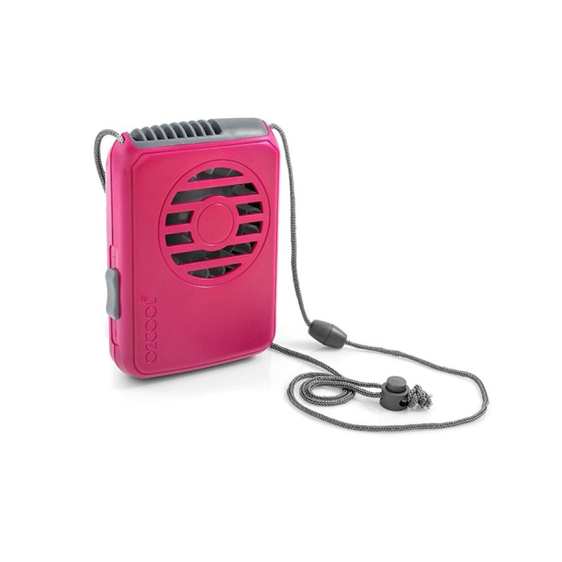 O2Cool Deluxe Necklace Fan (Raspberry)