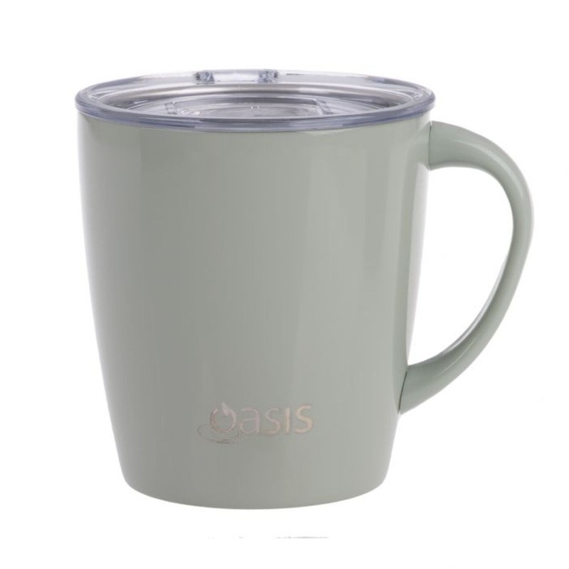 Oasis Stainless Steel Insulated Metro Mug with Handle And Lid 350ML - River Gum