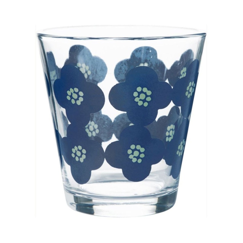 Wpc Glass Tumbler 250ML (Camellia Navy)