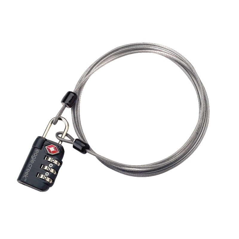 Eagle Creek 3-Dial Travel Sentry Approved Lock and Cable (Graphite)
