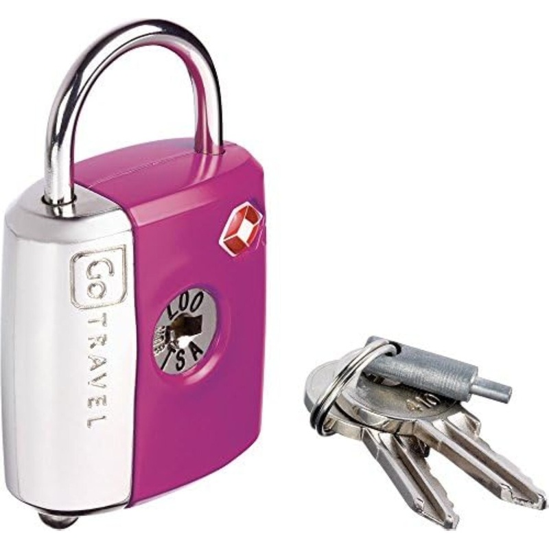 Go Travel Travel Sentry Approved Dual Key/Combi Padlock (Purple)