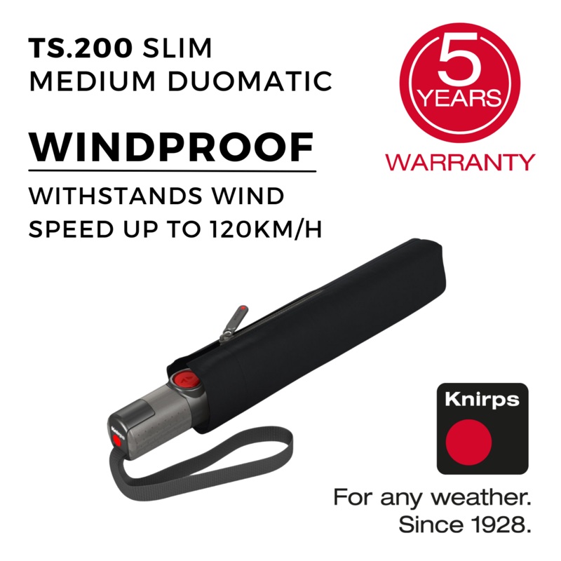 Knirps TS.200 Slim Medium Duomatic - Black