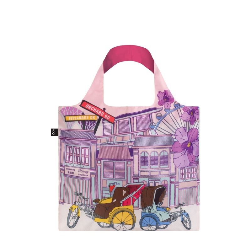 LOQI Urban Foldable Tote Bag - Singapore Streets