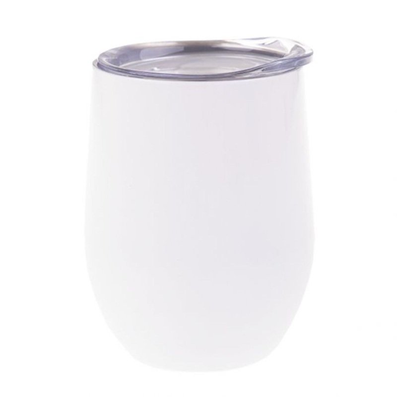 Oasis Stainless Steel Insulated Wine Glass Tumbler 330ML- White
