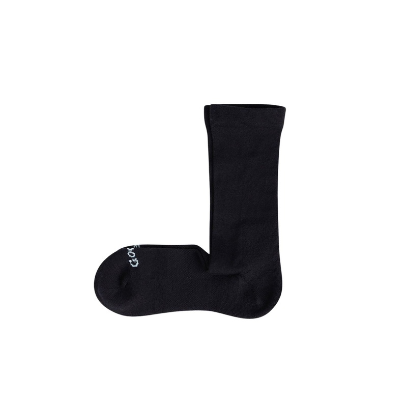 Paire Merino Wool-Blend Loose Top Calf Sock (Black) - L