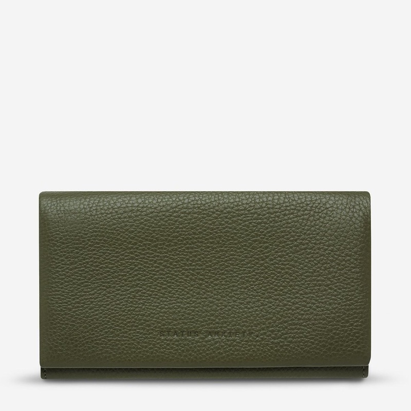 Status Anxiety Nevermind Leather Wallet - Khaki