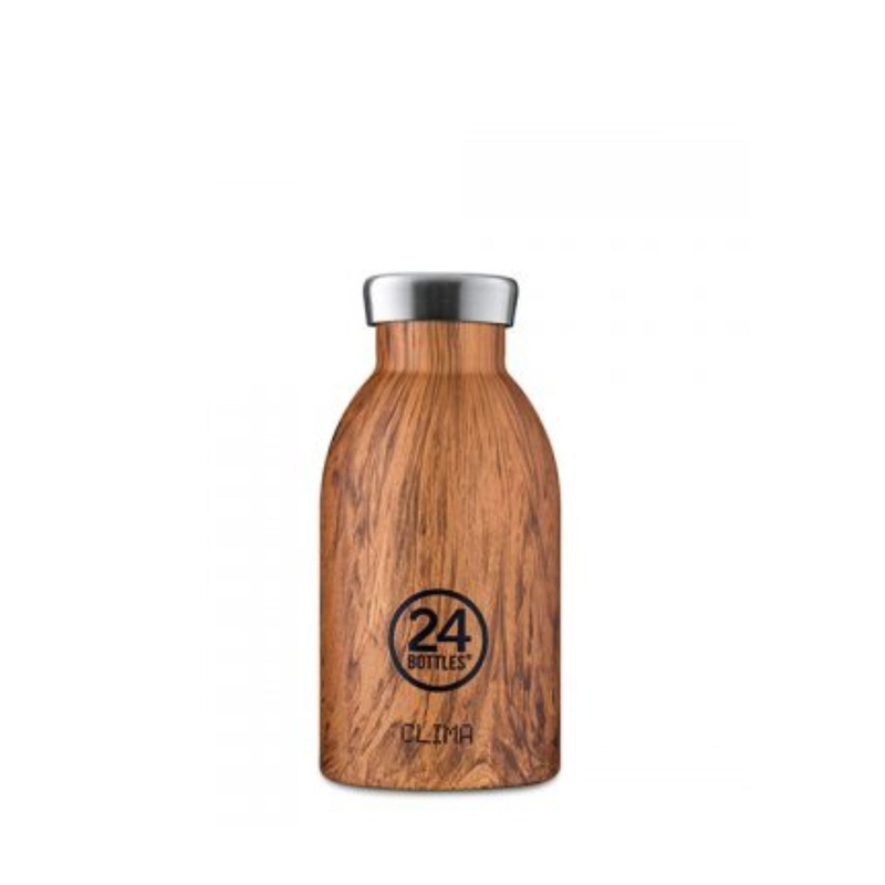 24 Bottles Clima 330ML Insulated Water Bottle - Sequoia Wood