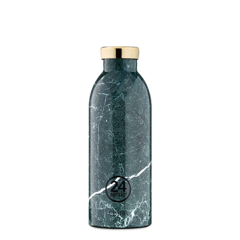 24 Bottles Clima 500ML Insulated Water Bottle - Green Marble