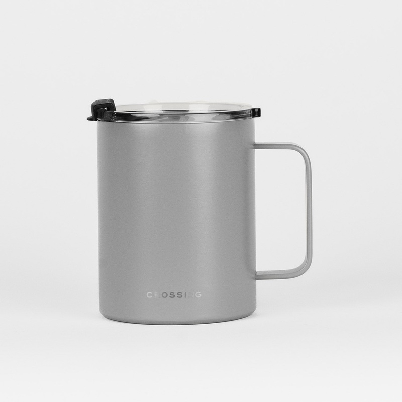 Crossing Neo Insulated S/S Ceramic Mug W Handle And Lid 420ml - Ash