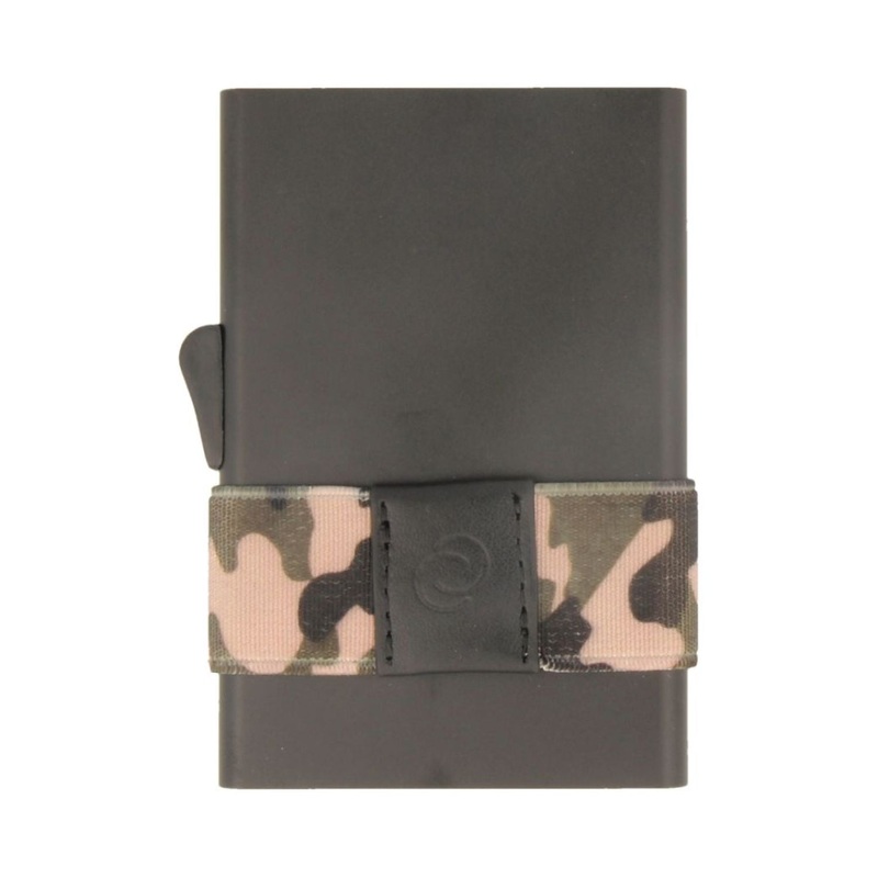 C-Secure Aluminum Cardholder With Money Band (Black/Camo)