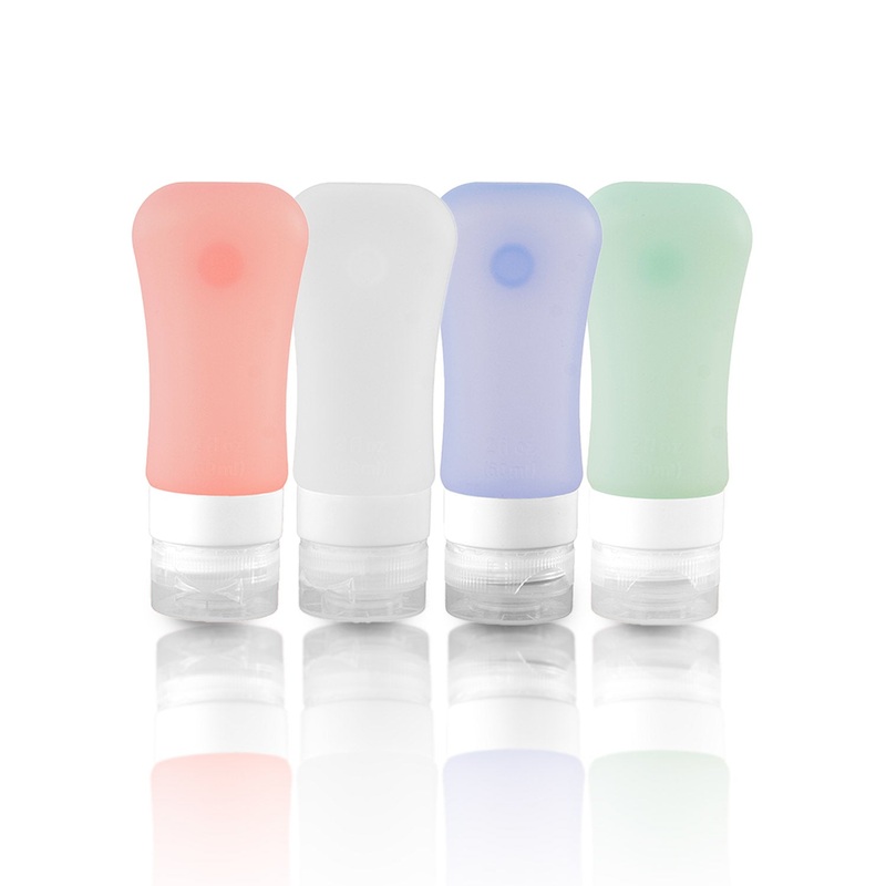 Crossing Silicone Leak Proof TSA Approved Travel Size Bottles 60ml (4 Pack) - Assorted