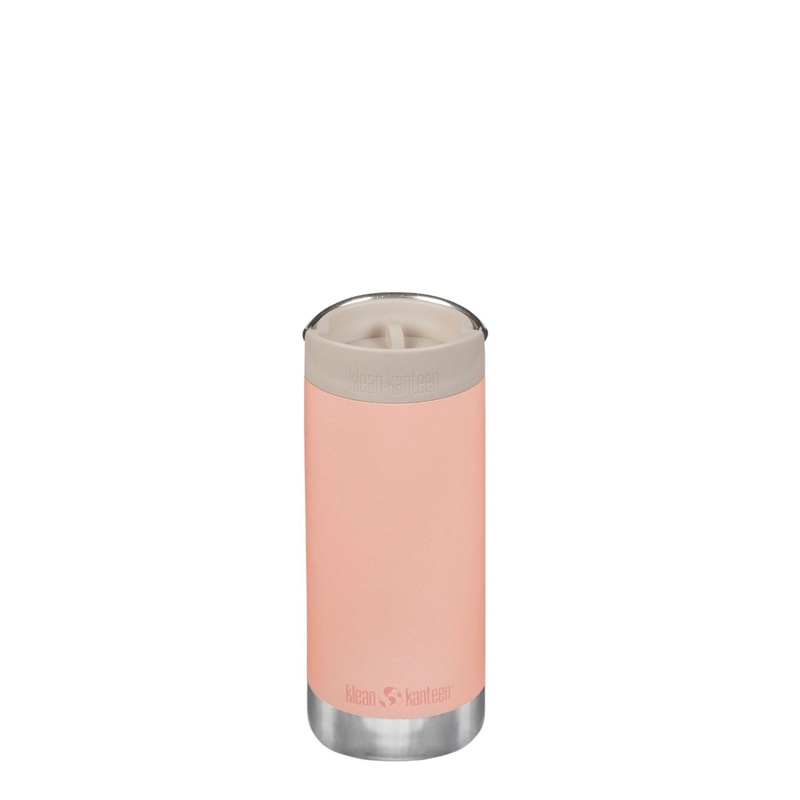 Klean Kanteen Insulated TKWide 12oz Water Bottle (with Cafe Cap) (Peach Parfait)