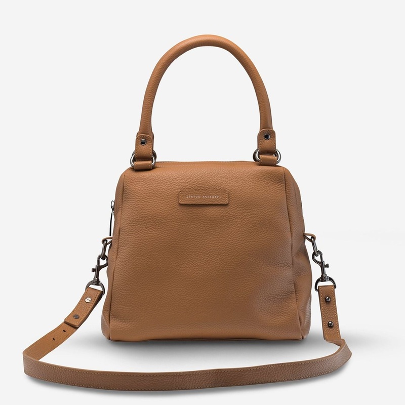 Status Anxiety Last Mountains Leather Crossbody - Tan