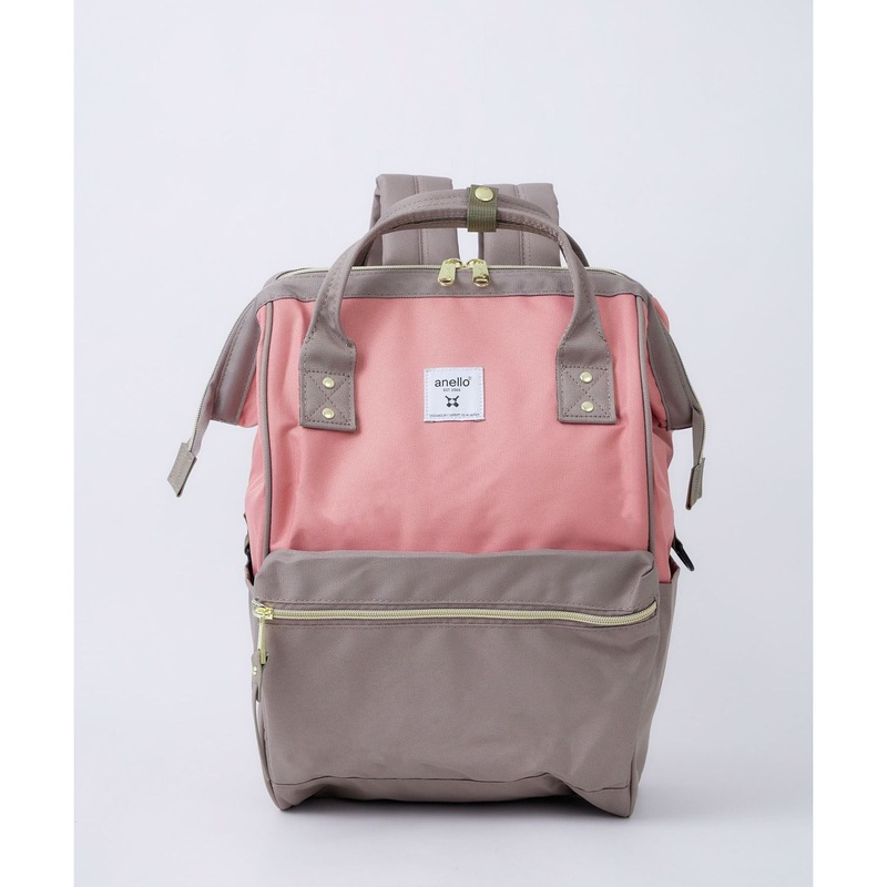 Anello Cross Bottle Kuchigane Backpack R (Pink/Beige)