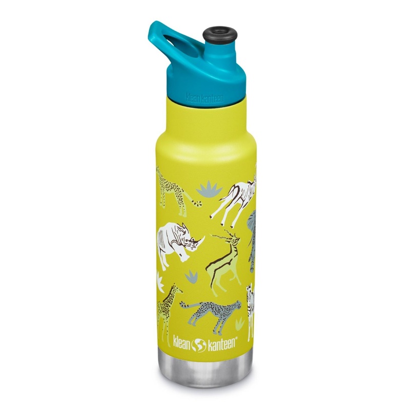 Klean Kanteen Insulated Kid Classic 12oz Water Bottle (with Kid Sport Cap) (Safari)