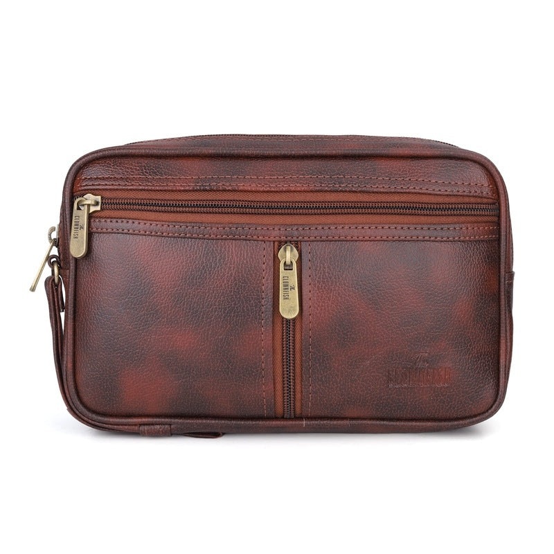 The Clownfish Multipurpose Travel Pouch: Unisex Tan Coin Purse | 27 x 8 x 17 cm