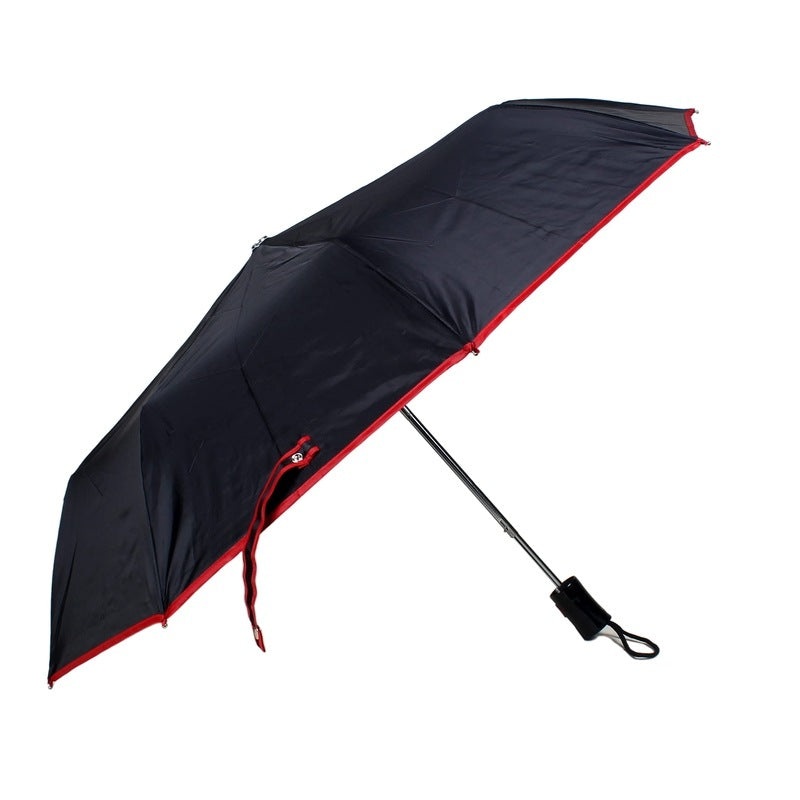 THE CLOWNFISH Umbrella - Waterproof, Auto Open, Lightweight | Strap Included | 89 cm Canopy | Red