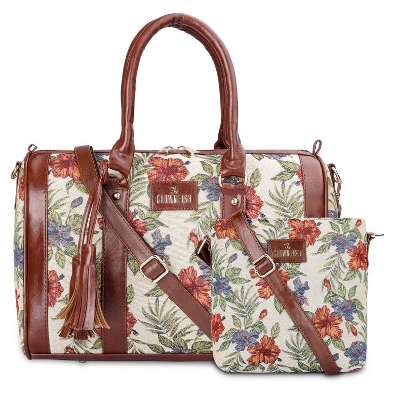 Combo: Linda Series Sling Bag & Lorna Handbag for Women | 2 Pockets | Floral Multicolour