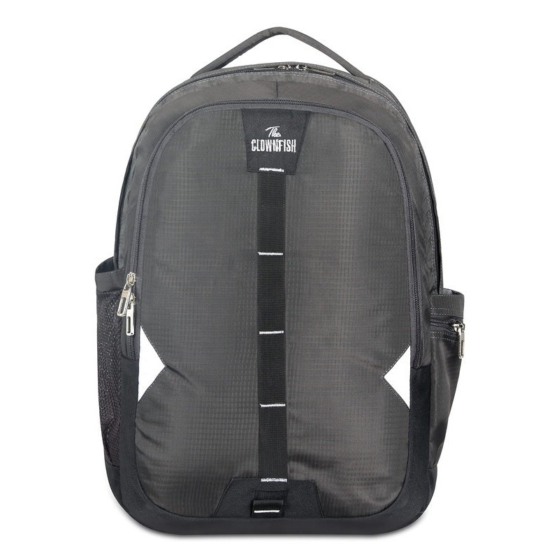 THE CLOWNFISH Arrow 48 Litres Polyester Unisex 15.6 inch Travel Laptop Backpack (Grey)