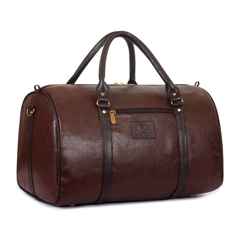 The Clownfish faux leather 27 Cms Travel Duffle(TCFDBFL-R34LCHO1_Brown)