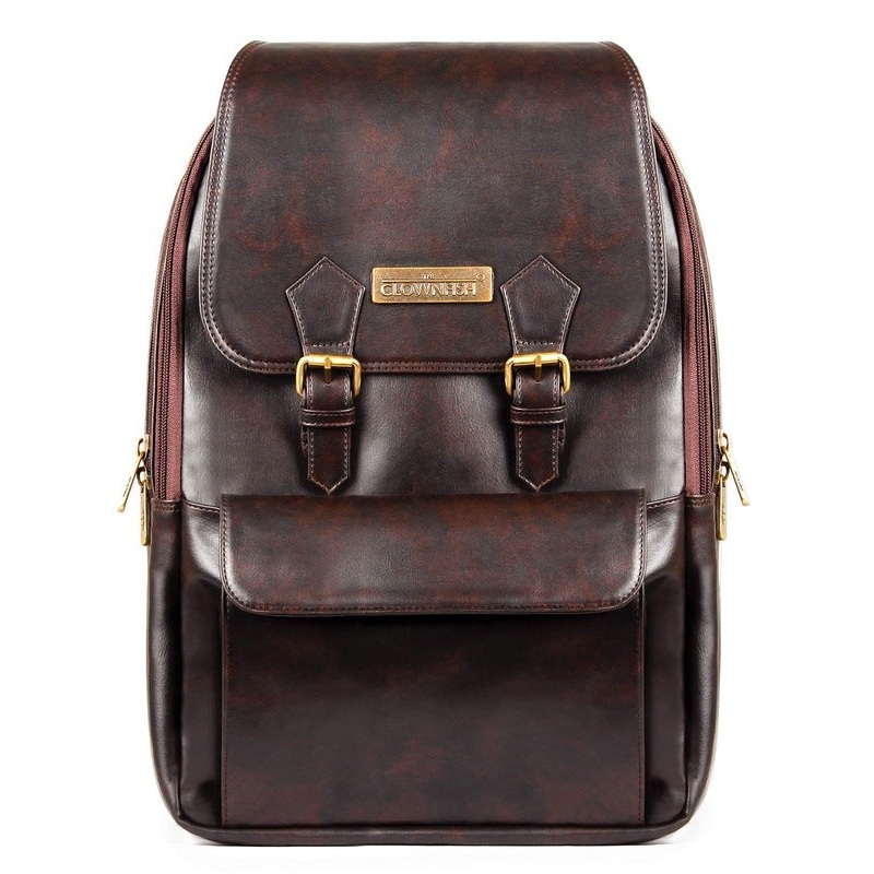 THE CLOWNFISH Hayden 25L Laptop Backpack - Water Resistant | Unisex | 15.6 Inch | Umber Brown