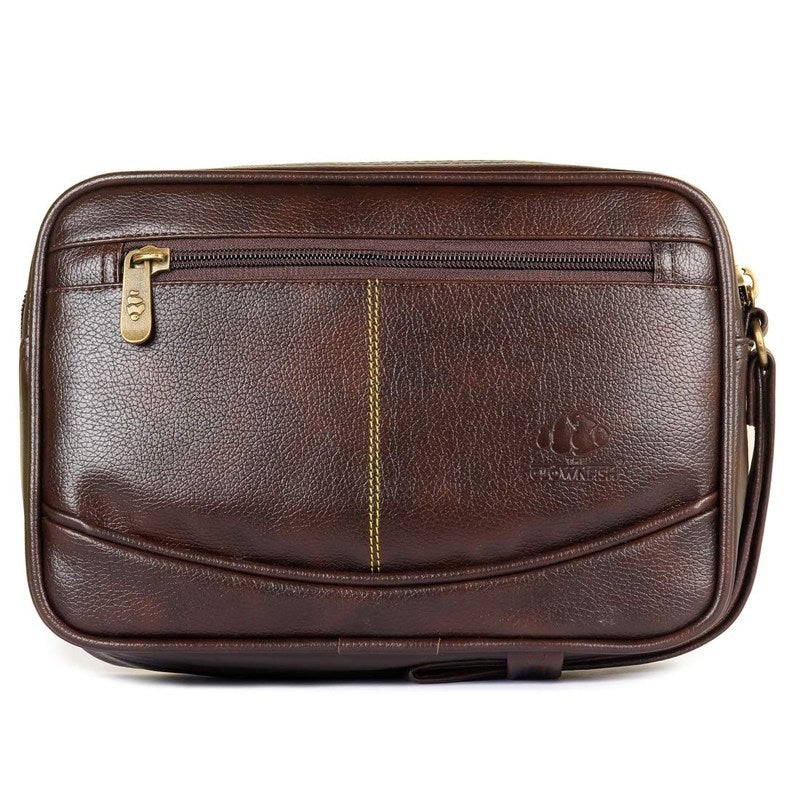 The Clownfish Multipurpose Travel Pouch Cash Money Pouch Wrist Handbag for Men (Tan)
