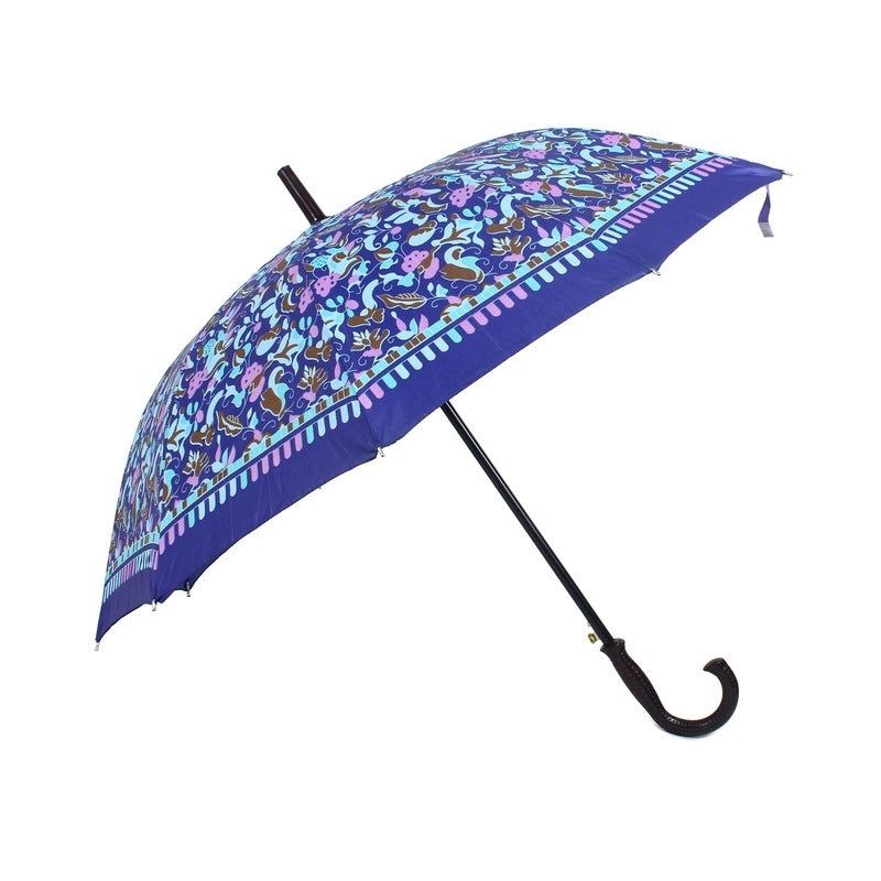THE CLOWNFISH Umbrella Single Fold Auto Open Waterproof Pongee Umbrellas For Men and Women (Blue)