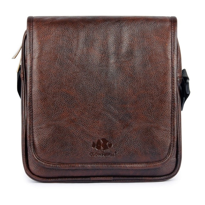 THE CLOWNFISH Unisex Synthetic 25 cms Dark Brown Messenger Bag Sling Bag