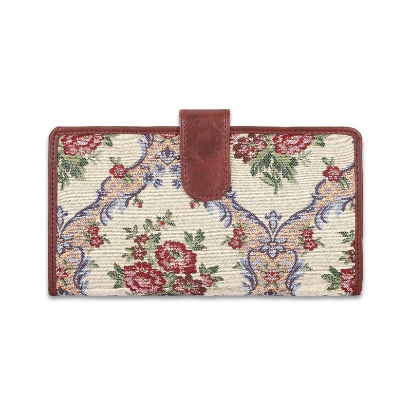 THE CLOWNFISH Voyage Vault Passport Wallet - Lightweight, Compact | Multiple Card Slots | Magenta-Floral